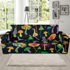 Psychedelic Mushroom Pattern Print Design A02 Sofa Slipcover