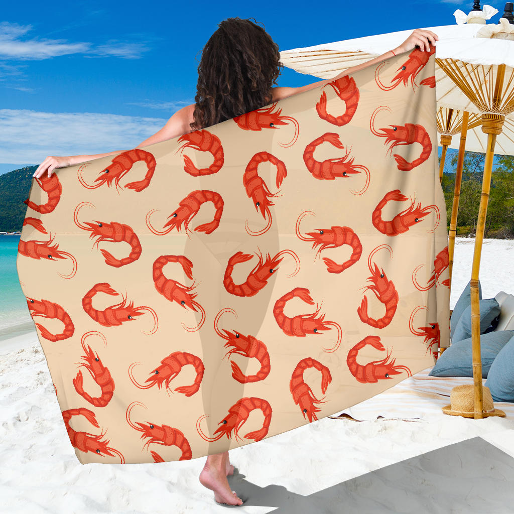 Prawn Pattern Print Design 02 Sarong Pareo Wrap