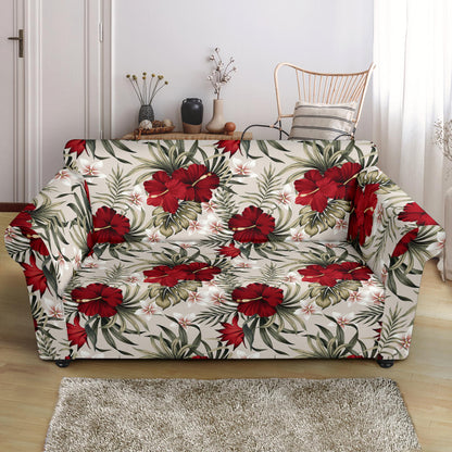 Hibiscus Print Design LKS3011 Loveseat Couch Slipcover