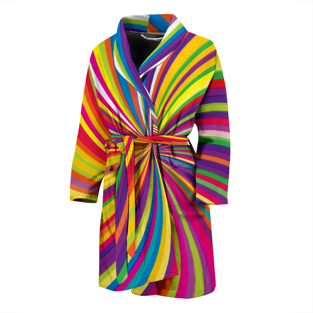 Vortex Print Design LKS301 Men Bathrobe