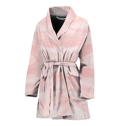 Marble Pattern Print Design 03 Women Bathrobe
