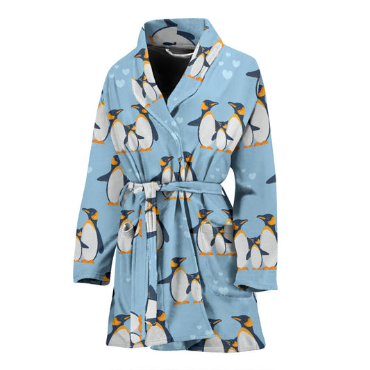 Penguin Pattern Print Design A04 Women Bathrobe