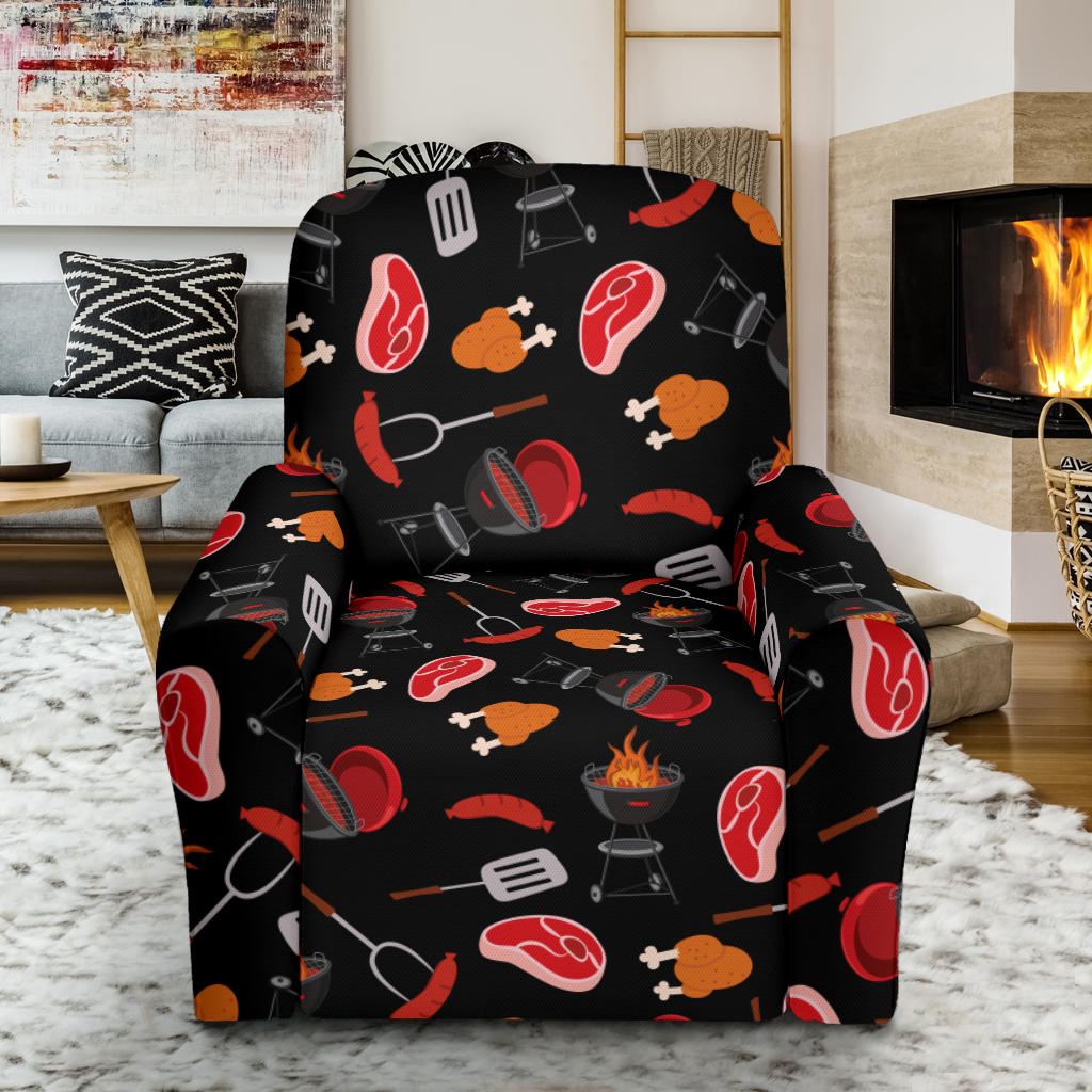 Barbecue Pattern Print Design 04 Recliner Slipcover with Pocket