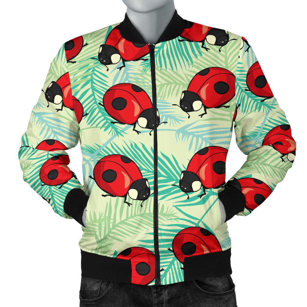 Ladybug Cute Print Pattern Men Bomber Jacket
