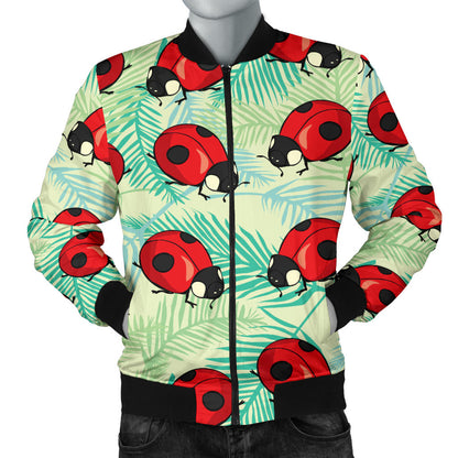 Ladybug Cute Print Pattern Men Bomber Jacket