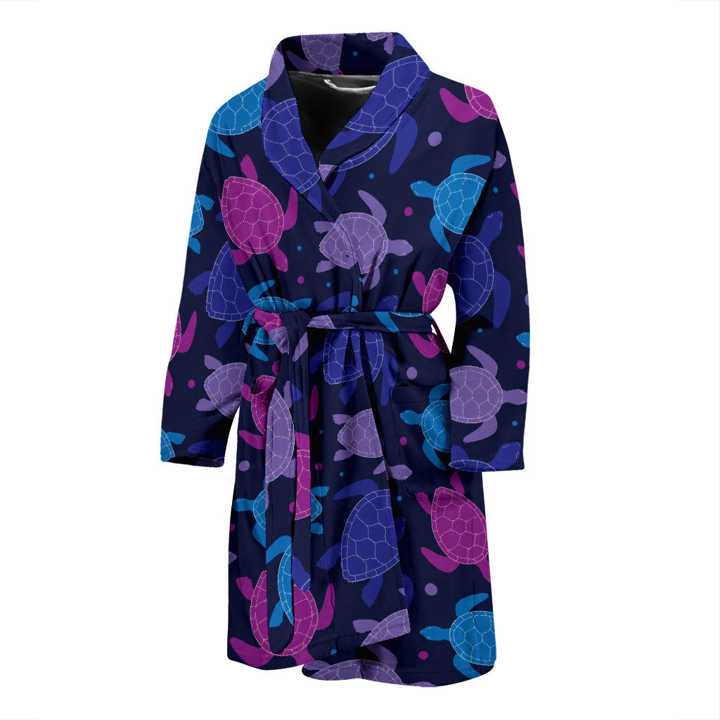Sea Turtle Print Design LKS309 Men Bathrobe