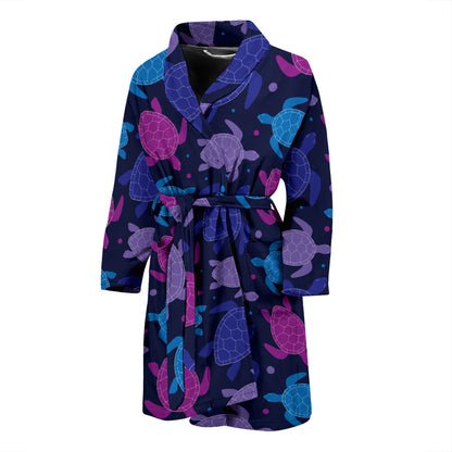 Sea Turtle Print Design LKS309 Men Bathrobe