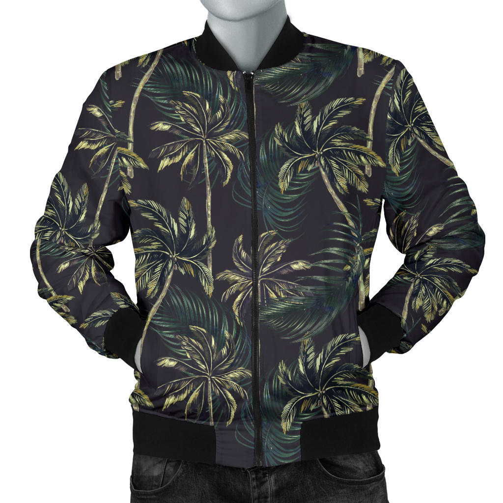 Palm Tree Background Design Print Men Bomber Jacket