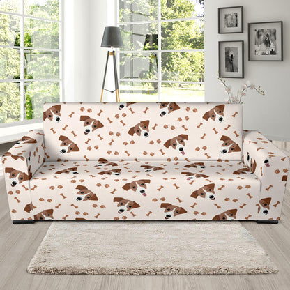 Russell Terriers Paw Print Design LKS303 Sofa Slipcover