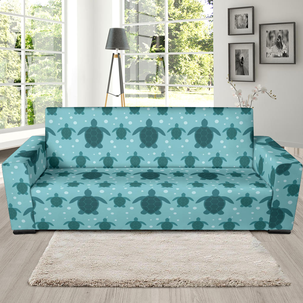 Sea Turtle Print Design LKS305 Sofa Slipcover