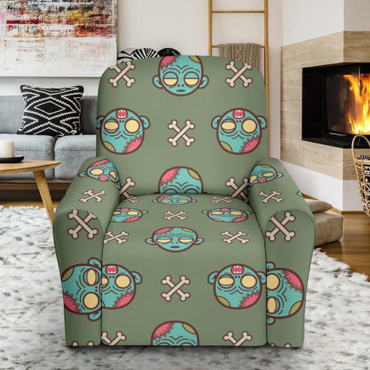 Zombie Print Design LKS301 Recliner Slipcover with Pocket