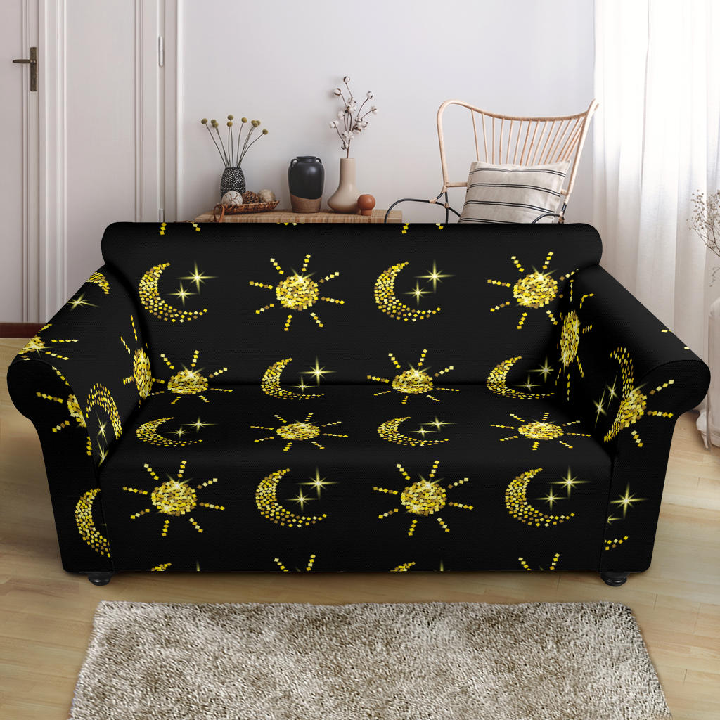 Sun Moon Print Design LKS304 Loveseat Couch Slipcover