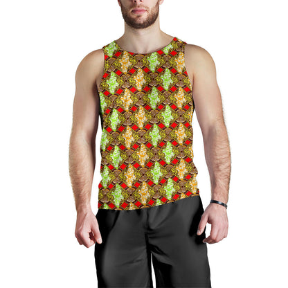African Classic Print Pattern Men Tank Top