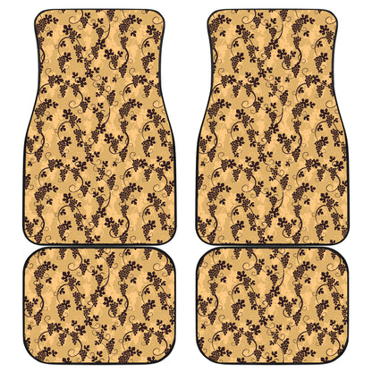 Wine Grape Design Print Car Floor Mats Front Back