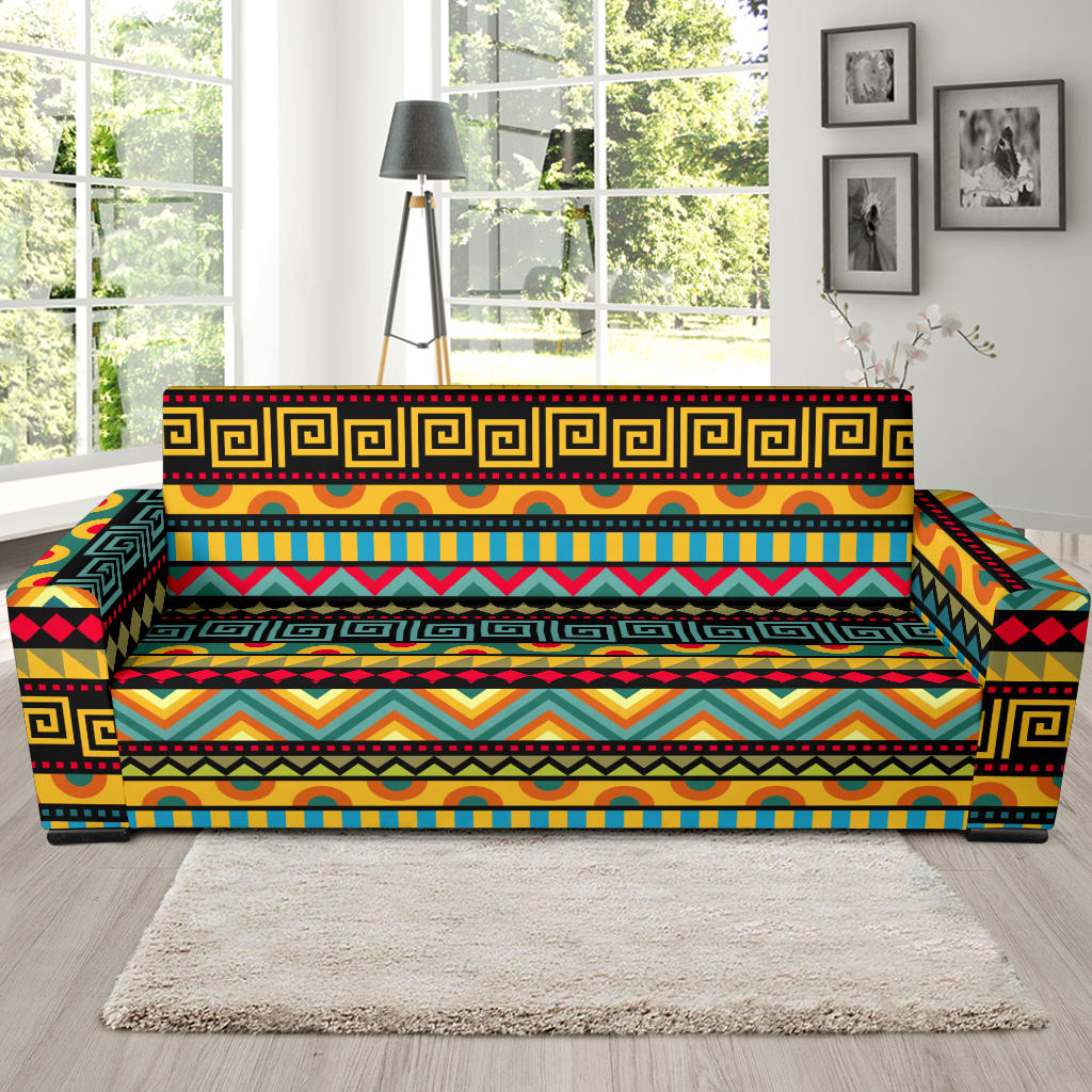 African Pattern Print Design 03 Sofa Slipcover