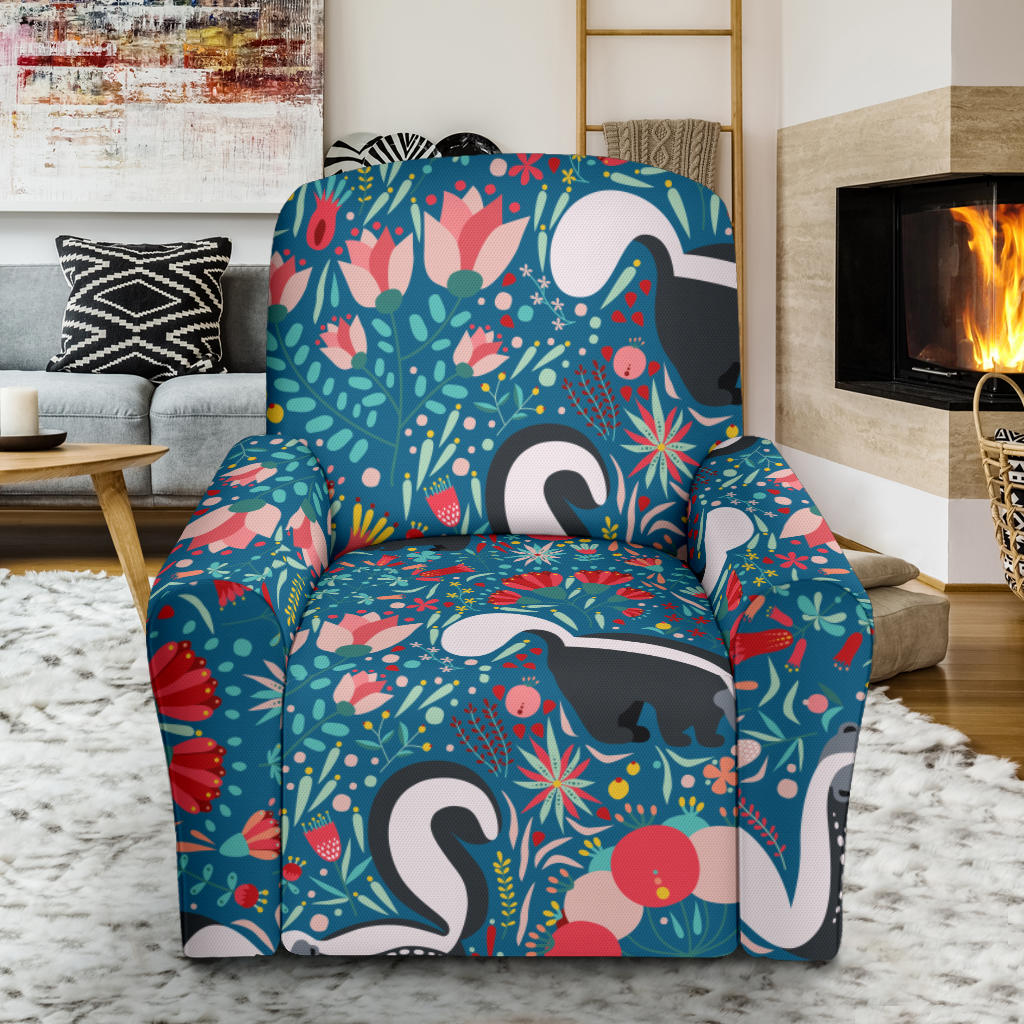 Skunk Print Design LKS302 Recliner Slipcover with Pocket
