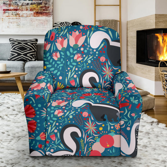 Skunk Print Design LKS302 Recliner Slipcover with Pocket