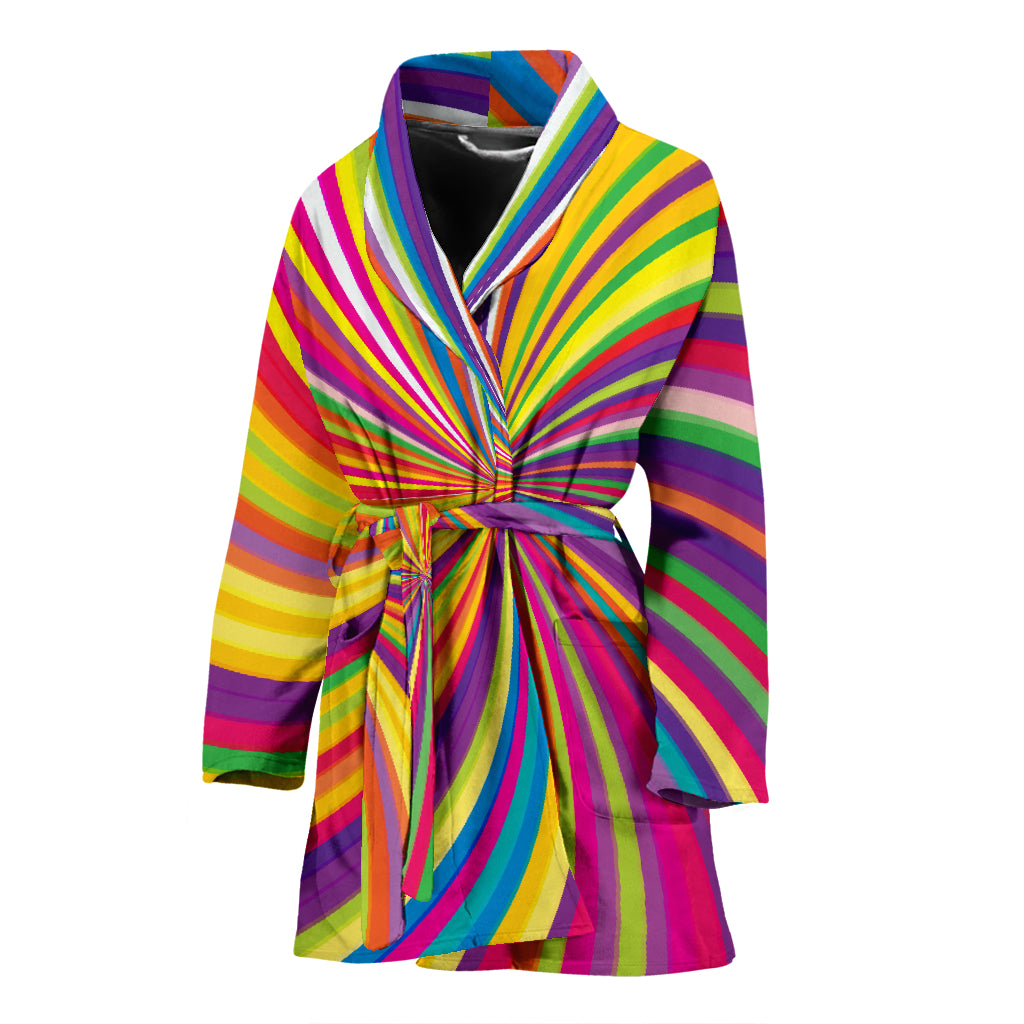 Vortex Print Design LKS301 Women Bathrobe