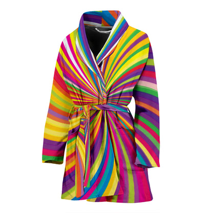 Vortex Print Design LKS301 Women Bathrobe