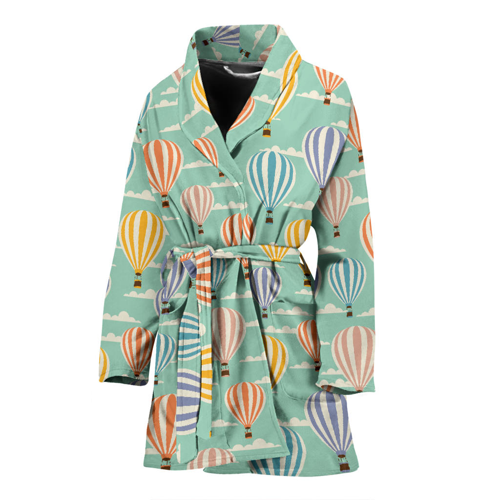 Ballon Pattern Print Design 01 Women Bathrobe