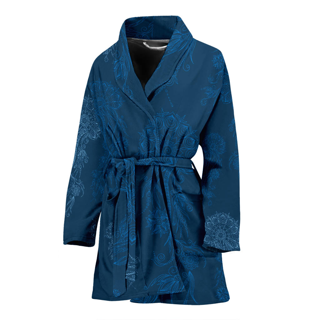 Jellyfish Pattern Print Design 01 Women Bathrobe