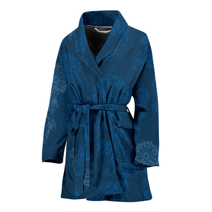 Jellyfish Pattern Print Design 01 Women Bathrobe