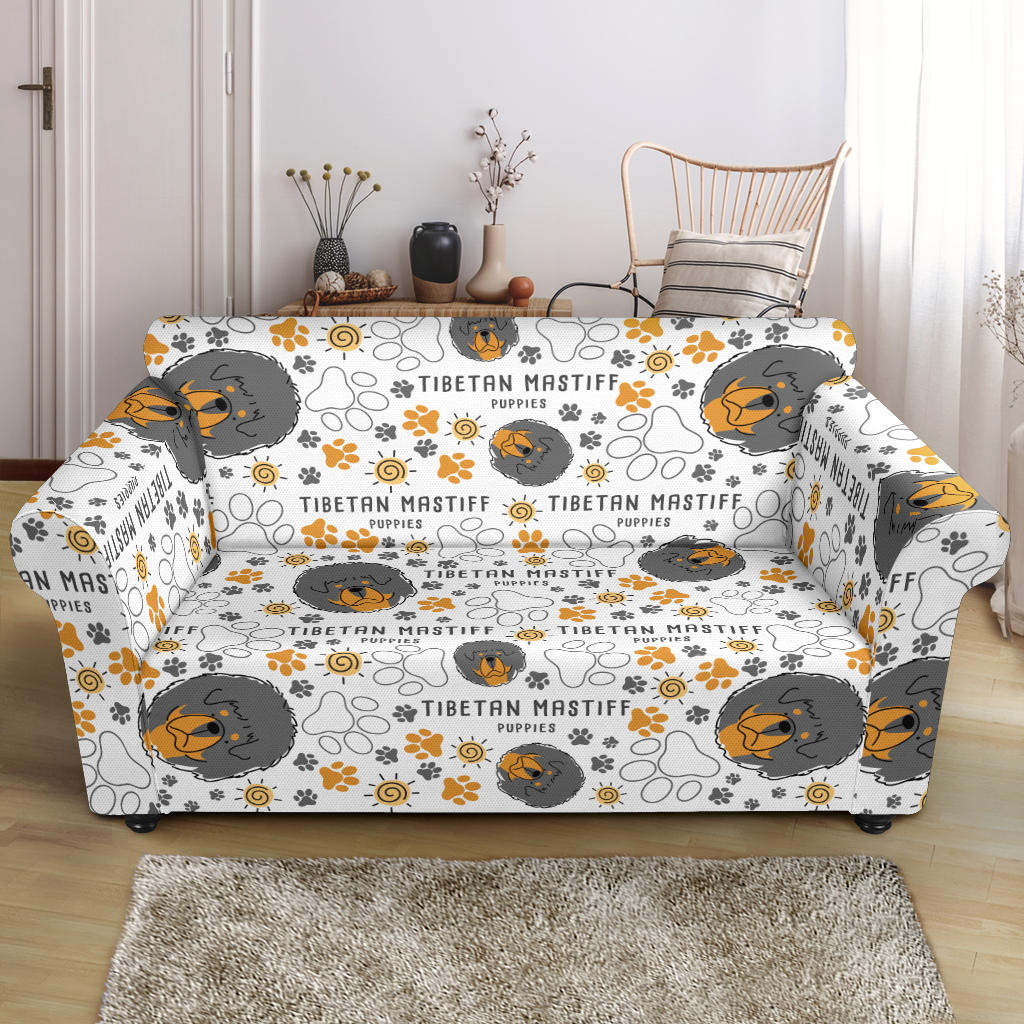 Tibetan Mastiffs Print Design LKS302 Loveseat Couch Slipcover