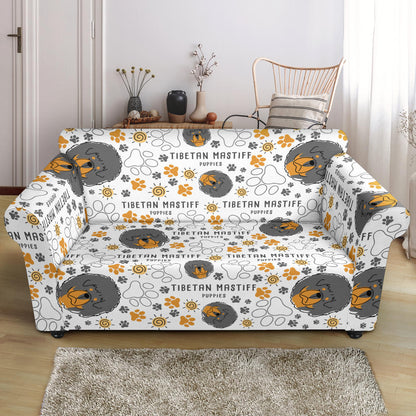 Tibetan Mastiffs Print Design LKS302 Loveseat Couch Slipcover