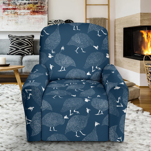 Guinea Fowl Print Design LKS401 Recliner Slipcover with Pocket