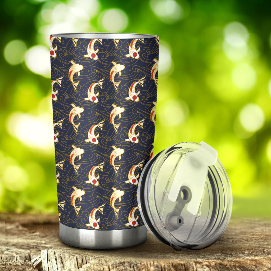 Koi Carp Japanese Design Themed Print Tumbler