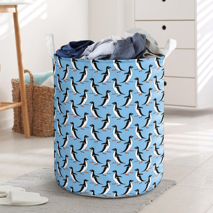 Penguin Dance Pattern Laundry Basket