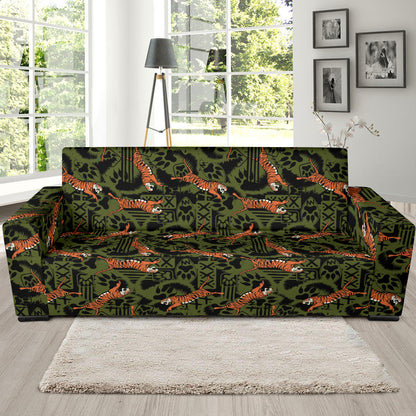 Tiger Pattern Print Design LKS303 Sofa Slipcover