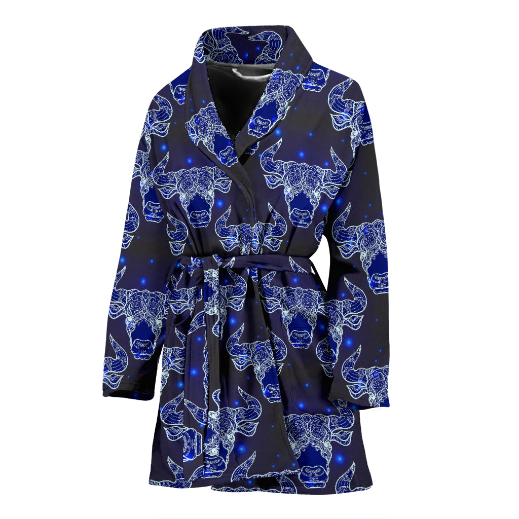 Taurus Print Design LKS302 Women Bathrobe