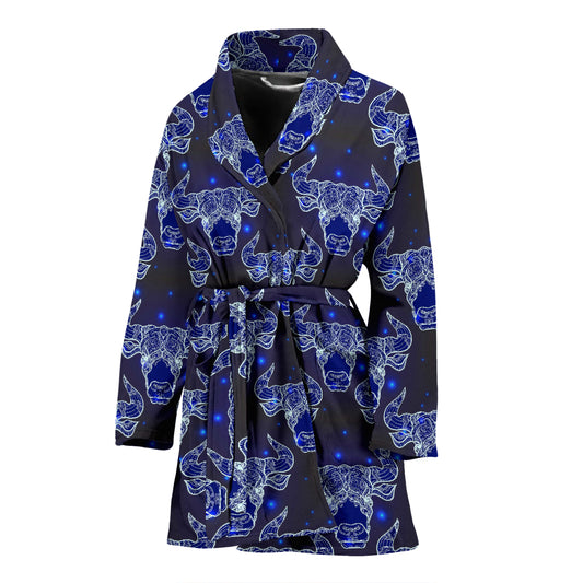 Taurus Print Design LKS302 Women Bathrobe