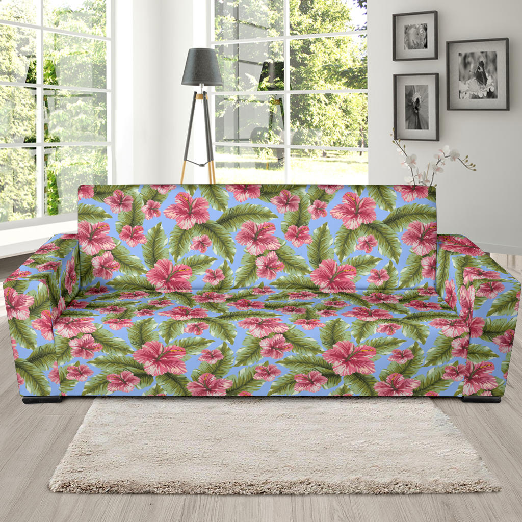 Tropical Flower Print Design LKS301 Sofa Slipcover