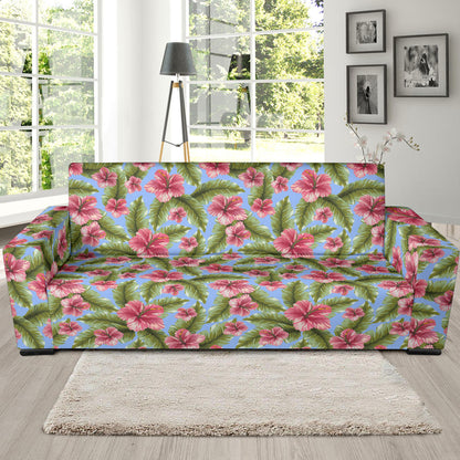 Tropical Flower Print Design LKS301 Sofa Slipcover