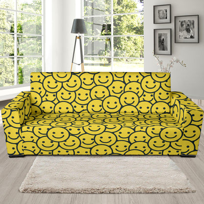 Smiley Face Emoji Print Design LKS302 Sofa Slipcover