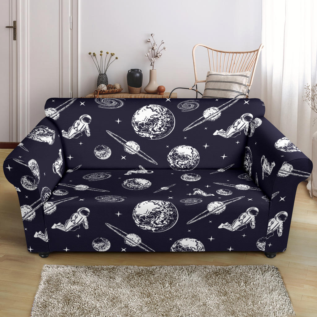 Space Astronaut Print Design LKS302 Loveseat Couch Slipcover