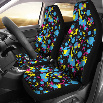 Splatter Colorful Print Design LKS301 Car Seat Covers