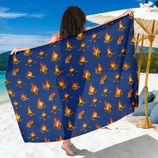 Campfire Pattern Print Design 03 Sarong Pareo Wrap