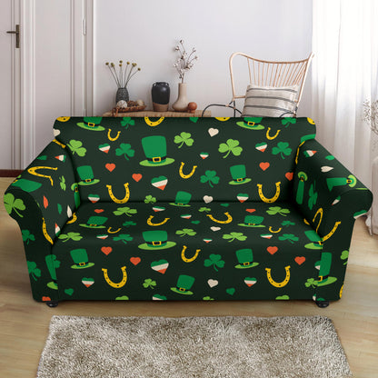 Shamrock Print Design LKS308 Loveseat Couch Slipcover