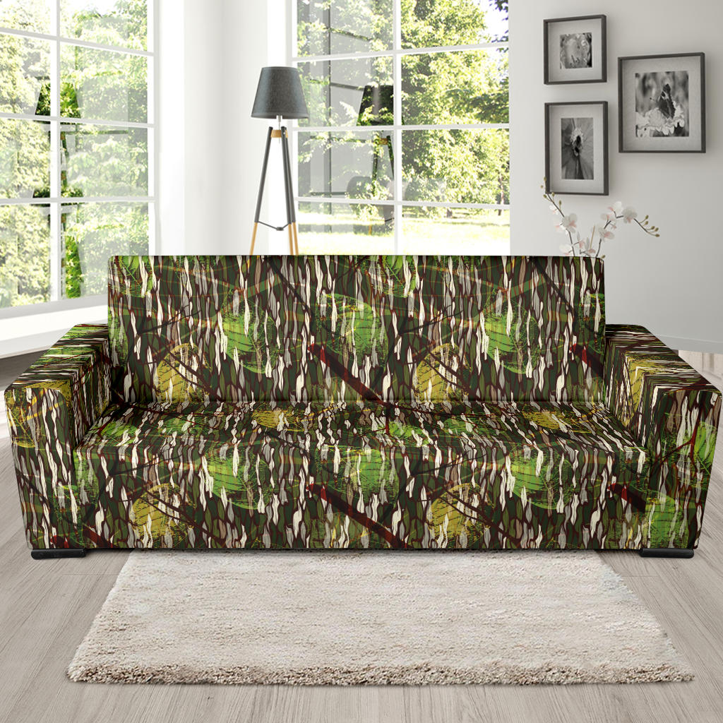 Camouflage Realtree Pattern Print Design 02 Sofa Slipcover