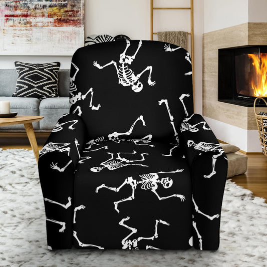 Skeleton Print Design LKS305 Recliner Slipcover with Pocket