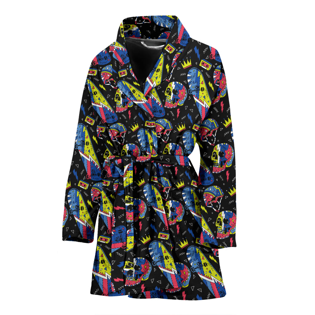 Skateboard Print Design LKS304 Women Bathrobe