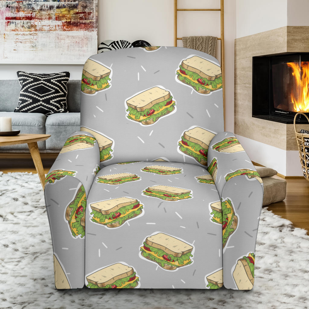 Sandwich Print Design LKS304 Recliner Slipcover with Pocket