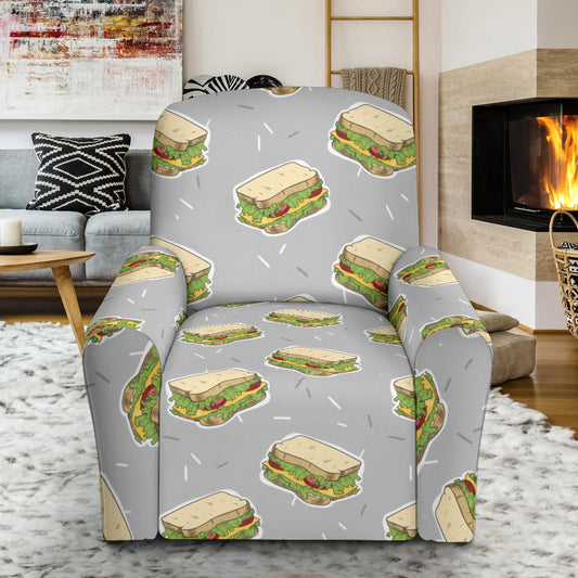 Sandwich Print Design LKS304 Recliner Slipcover with Pocket