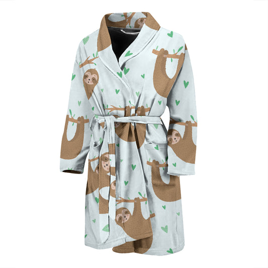 Sloth Print Design LKS308 Men Bathrobe