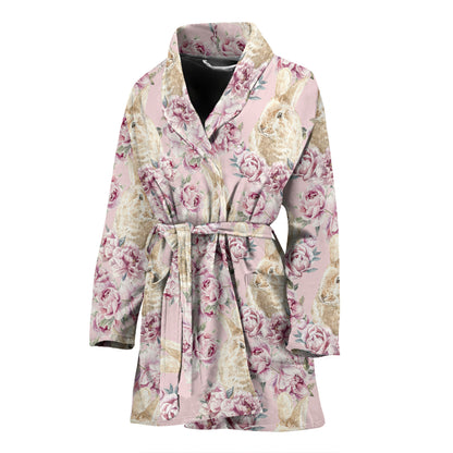Rabbit Print Design LKS403 Women Bathrobe