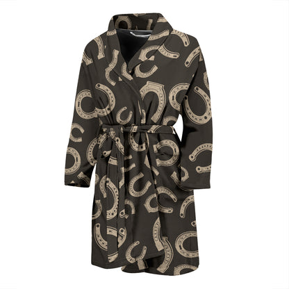 Horseshoe Print Design LKS303 Men Bathrobe