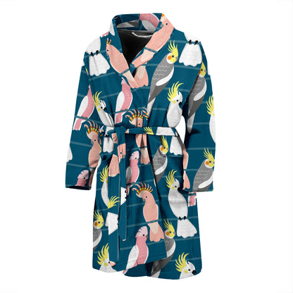 Cockatoo Print Design LKS401 Men Bathrobe